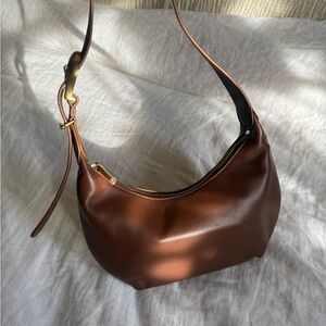 Cuyana Mini Celestia Bag in dark chestnut